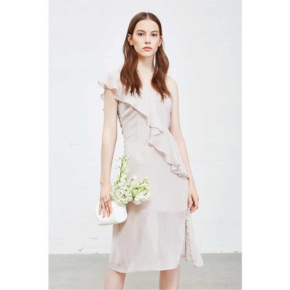 French Style Prom Evening Elegant Midi Dress